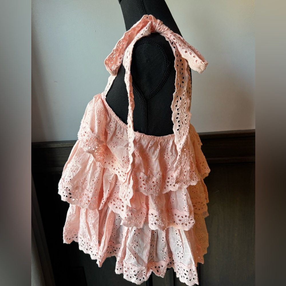 Petal & Pup Light Pink Ruffle tiered eyelet tank top NWT size XL - Picture 3 of 9